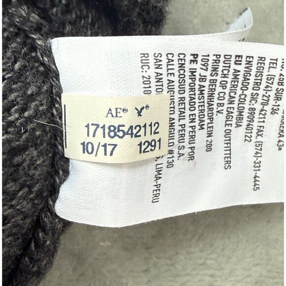 American Eagle Outfitters Seriously Soft Mens XL Gray Sweater w Button-Up Collar - Picture 7 of 13